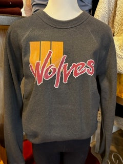 Wolves Fleece Crewneck Sweatshirt - Dark Heather Grey