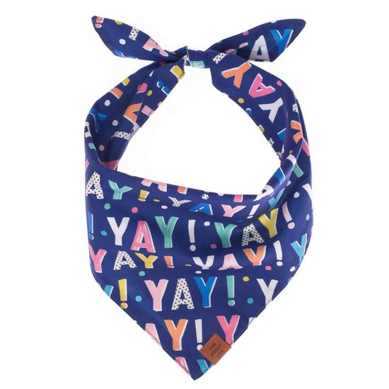 Birth Yay Dog Bandana - Navy