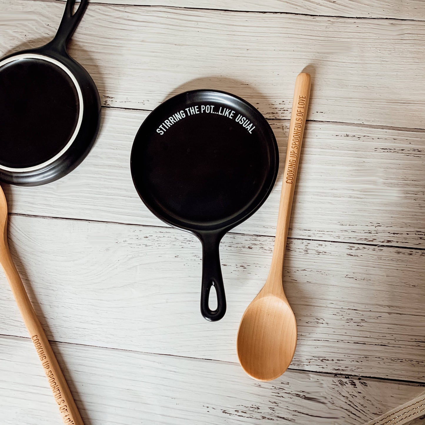 Spoon Rest and Wooden Spoon Set