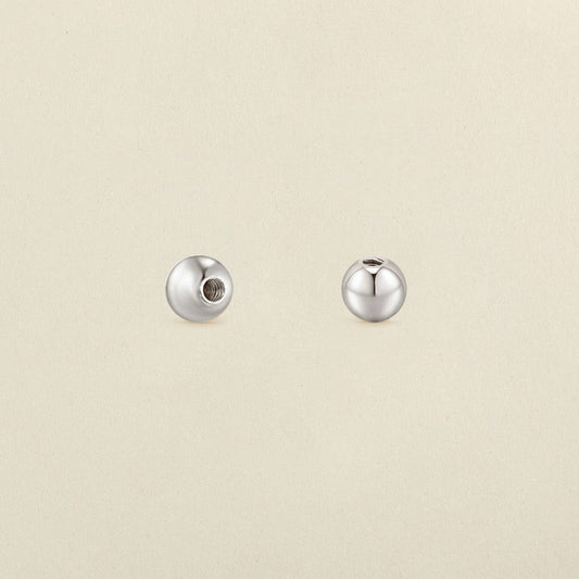 Add-On Earring Ball Backs: Silver