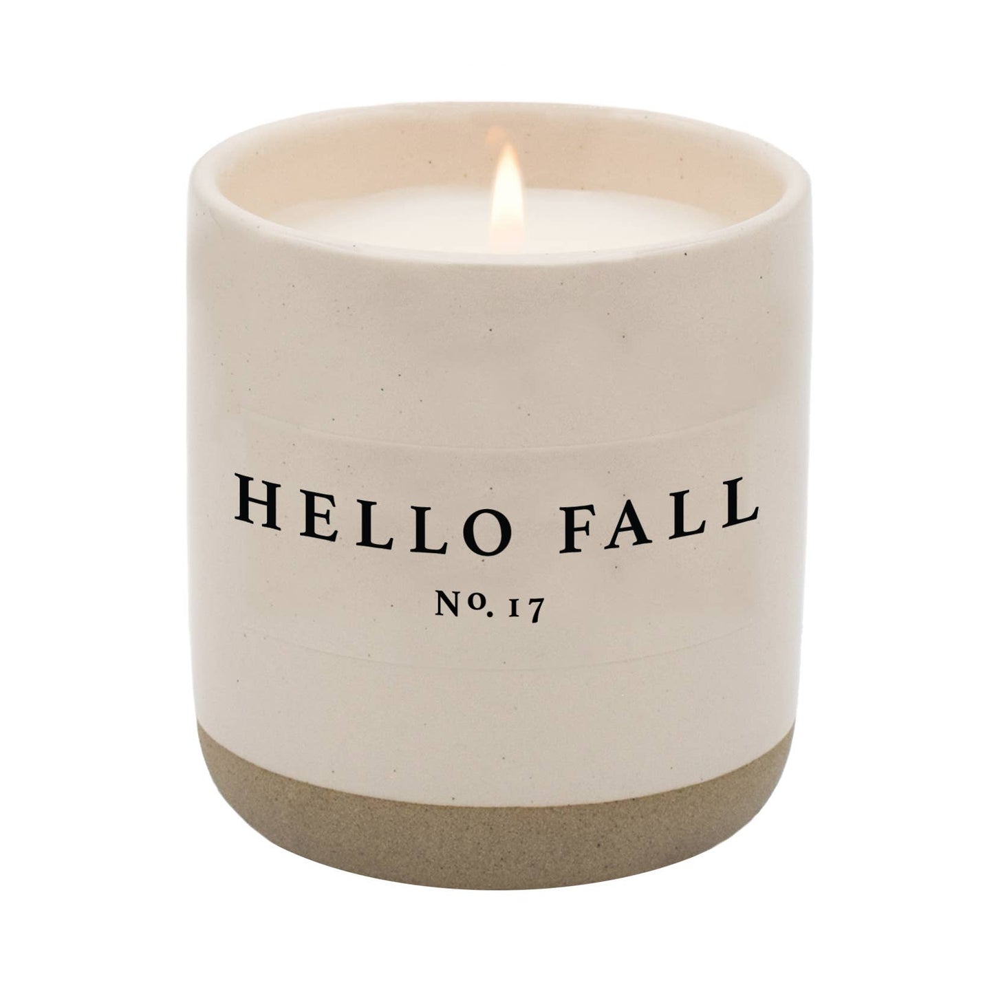 Hello Fall Soy Candle | Stoneware Candle Jar