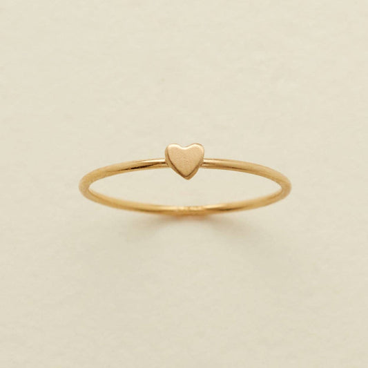 Heart Stacking Ring - Gold Filled/8