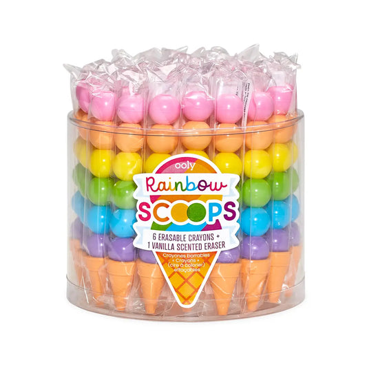 Rainbow Scoops Stacking Crayons + Eraser