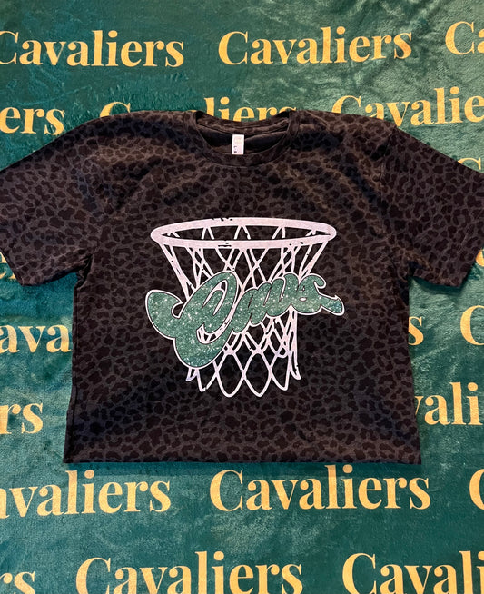 Cavs Leopard Basketball Tee