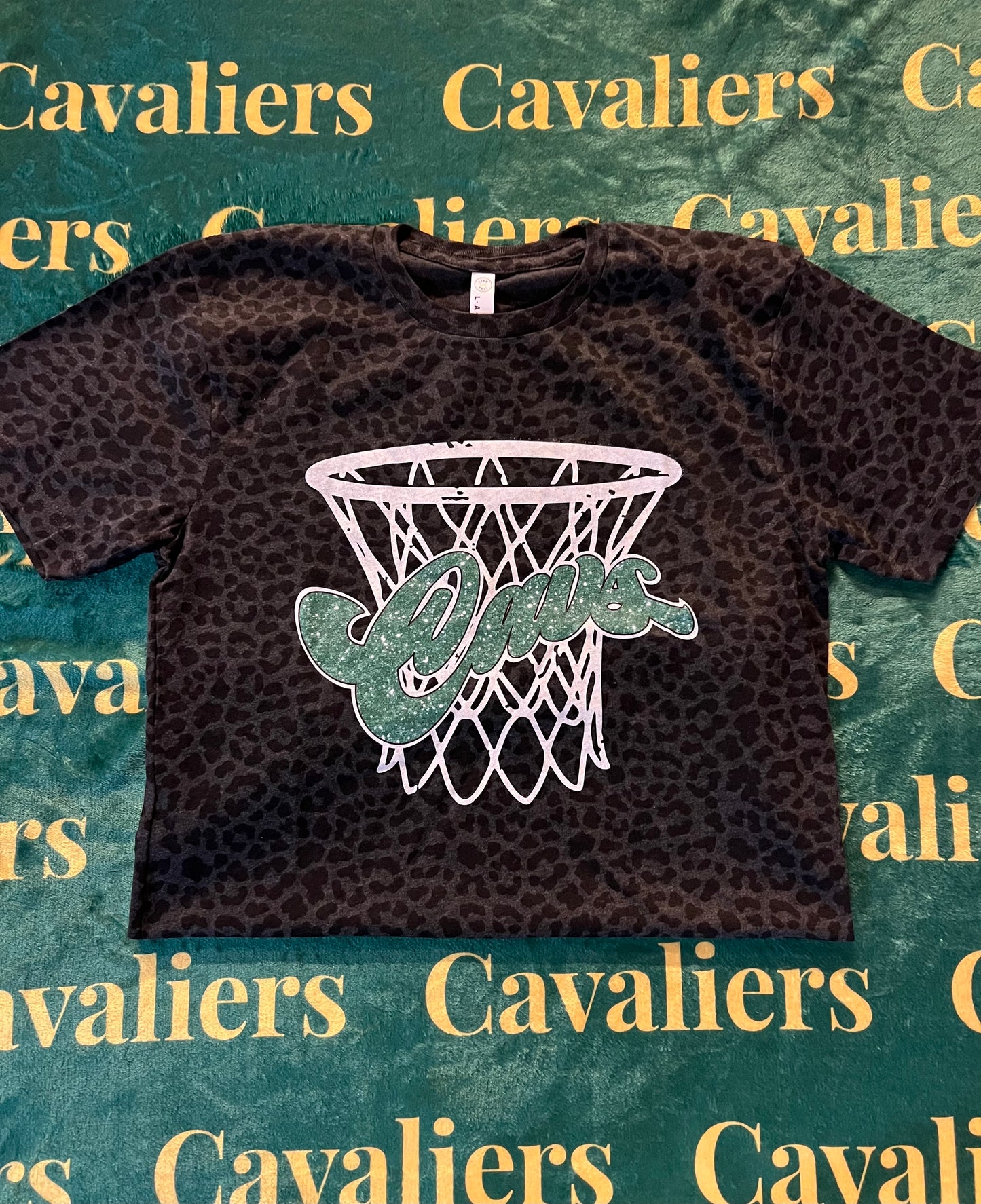Cavs Leopard Basketball Tee