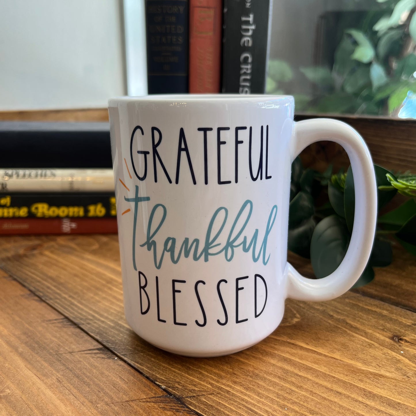 Grateful Thankful Blessed 15oz Mug