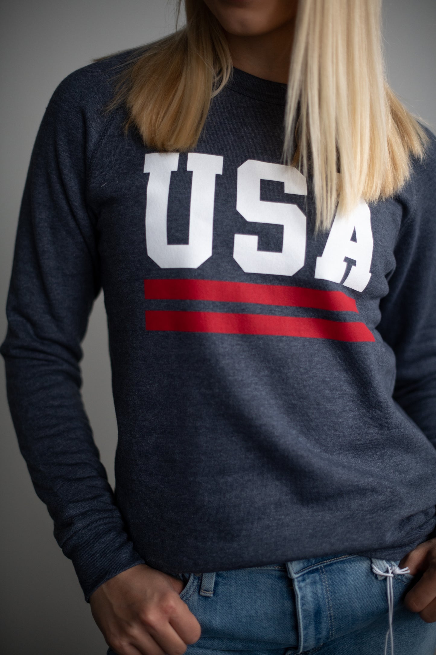 USA Retro Sweatshirt - Navy