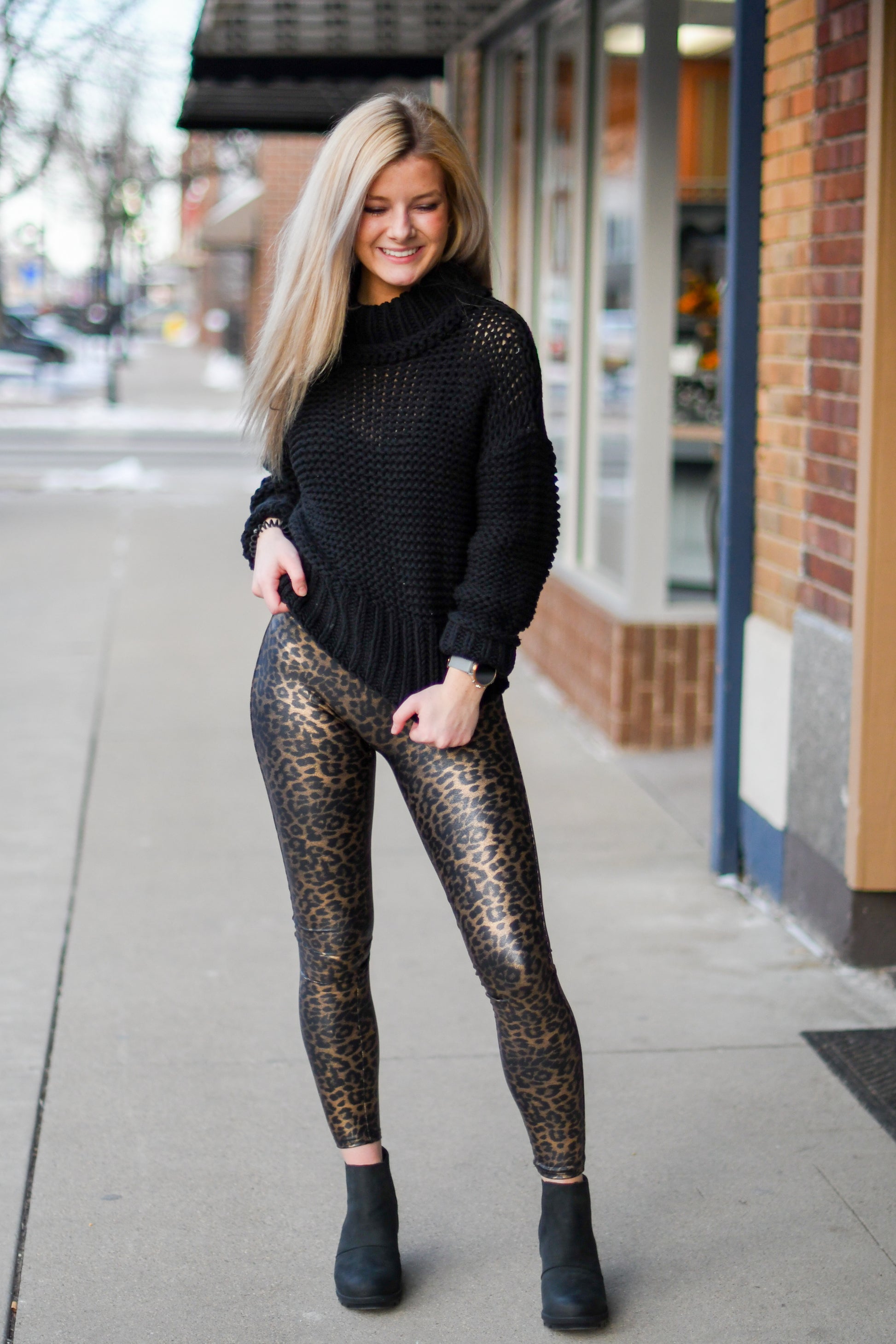 Metallic Leopard Legging – Karisma Boutique