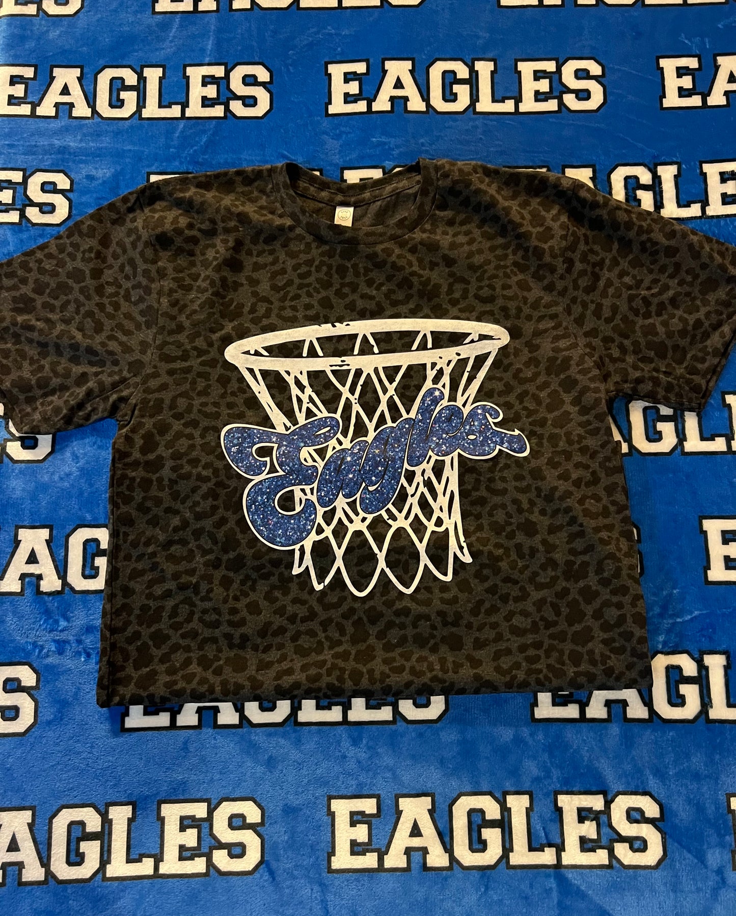 Eagles Leopard Basketball Tee