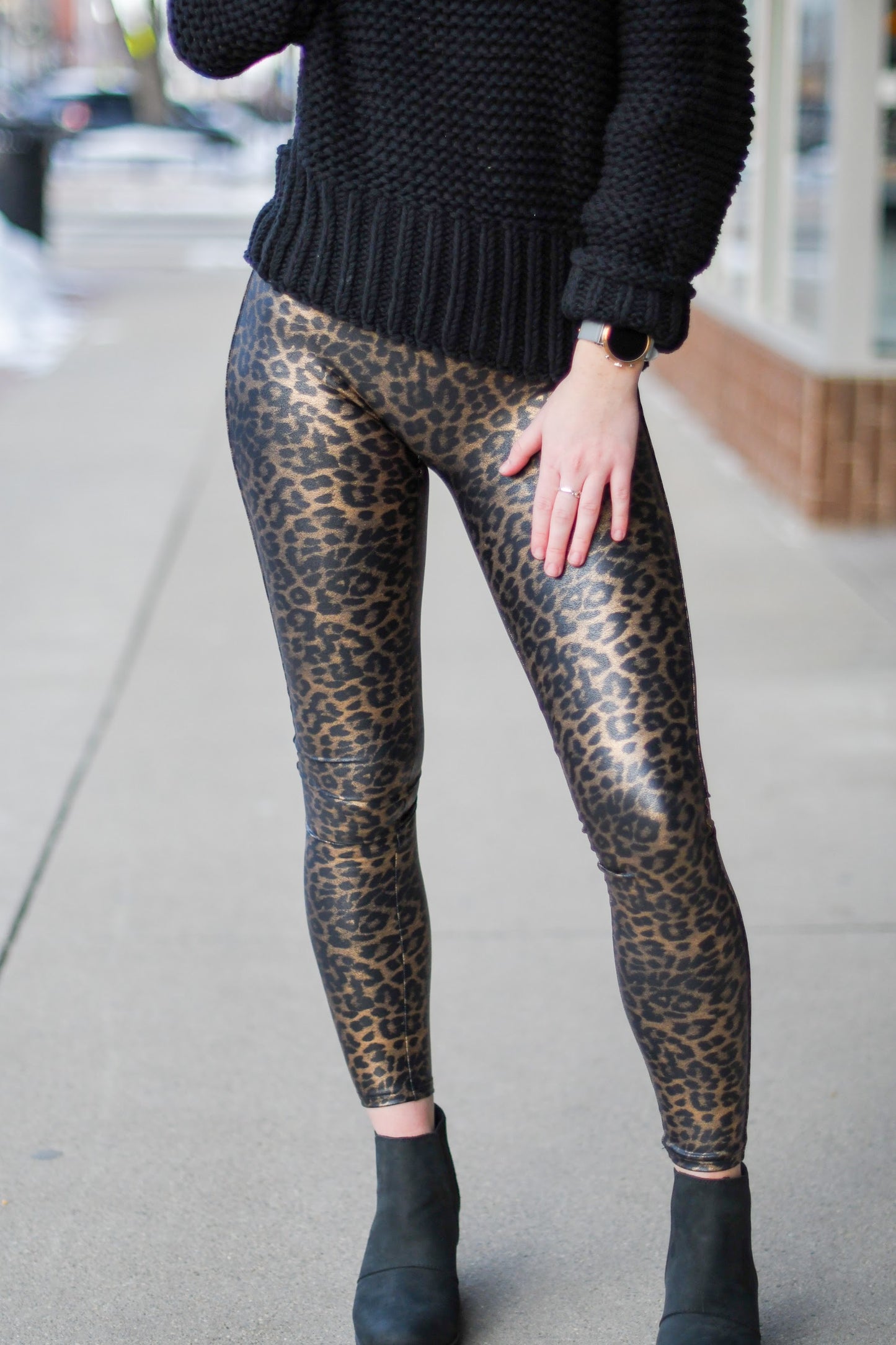 Metallic Leopard Legging