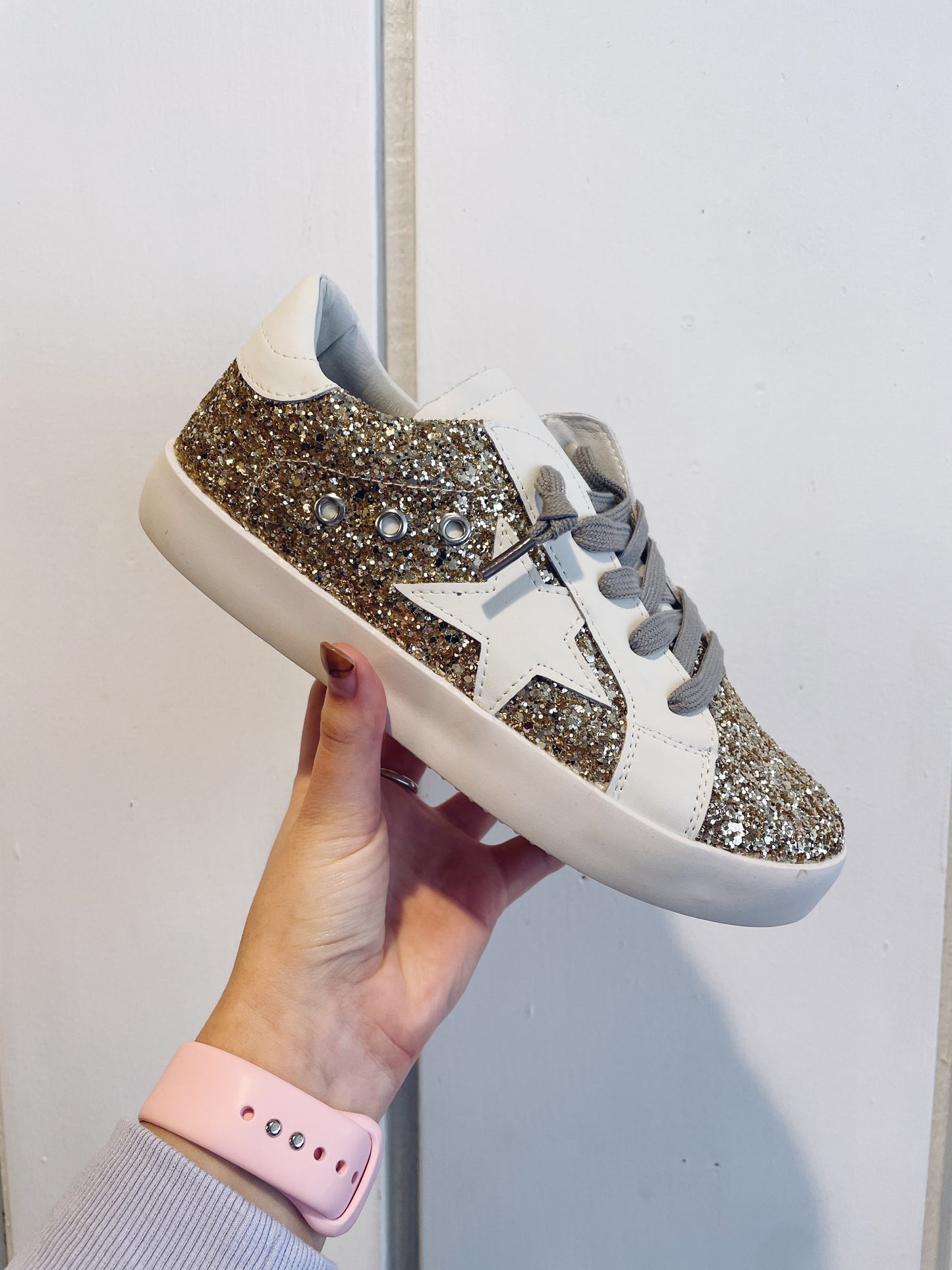Gold Glitter Sneakers
