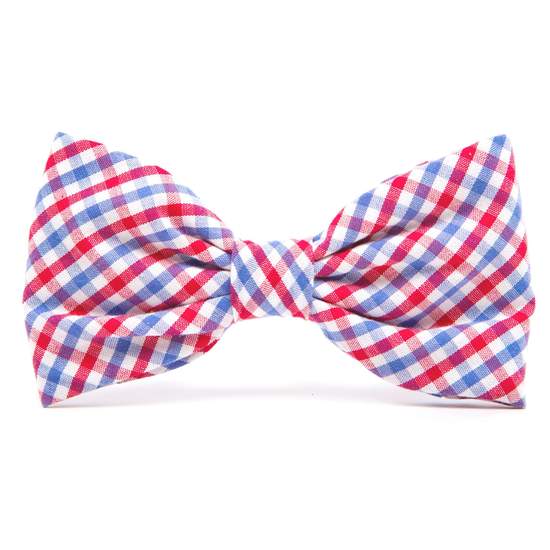 Red, White & Blue Dog Bow Tie